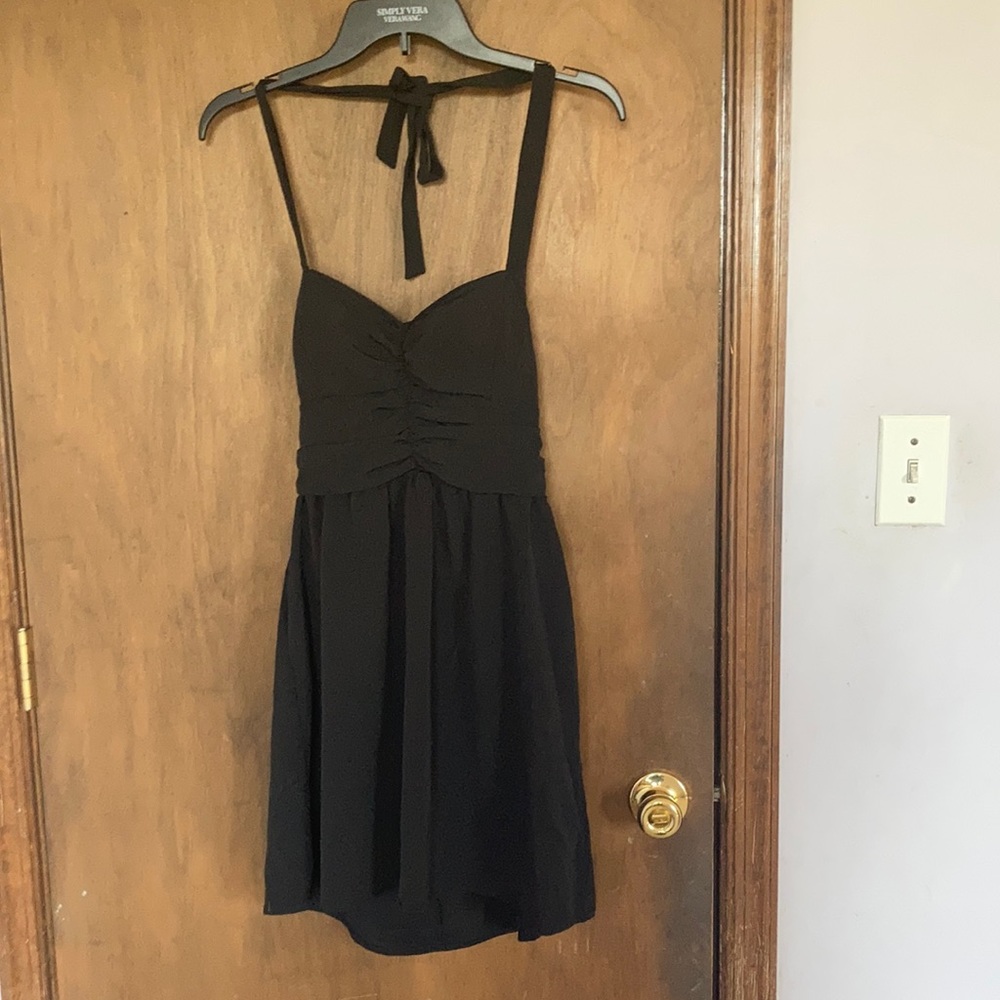 Lily Rose black dress summer ties behind neck S jr